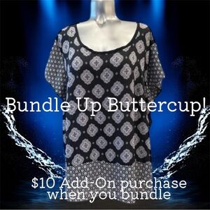 $10 ✅Plus Size Black and White Patterned Blouse